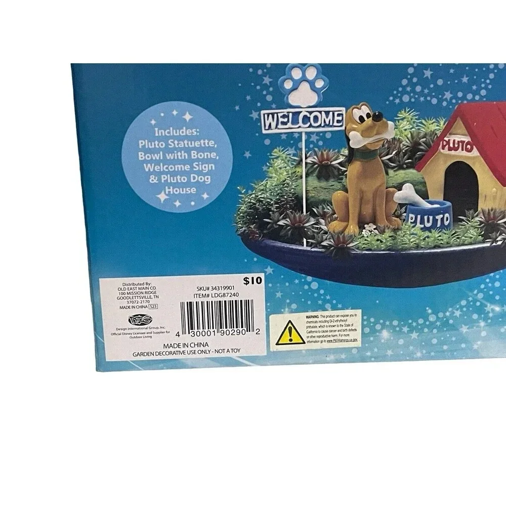 Disney's Mickey Mouse Pluto's Mini Garden Statuette Set,Yard Garden Planter Lawn